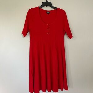 torrid Red Ribbed Scoop Neck Top